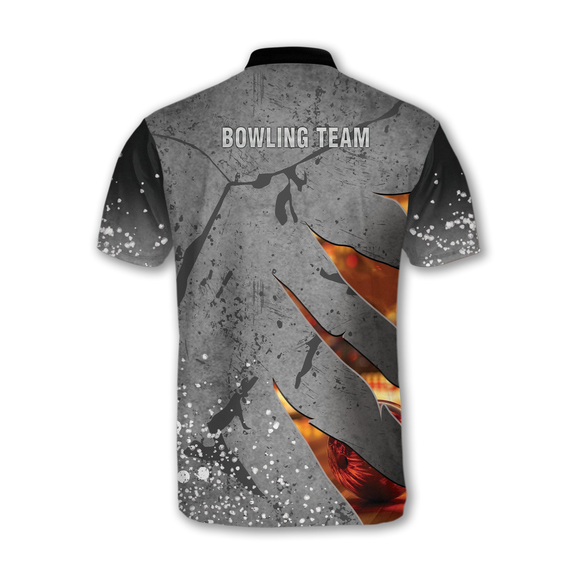 Custom Grey Team Bowling Jersey Shirt For Men, Custom Team Bowling Shirt BZ0023
