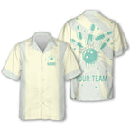 Custom Retro Bowling Hawaiian Shirts For Men And Women, Custom Bowling Team Shirts BE0053
