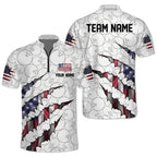 Custom American Flag Bowling Jersey For Men, Custom 4th Of July Patriotic Bowling Team Shirts BM0328