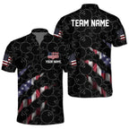 Custom American Flag Bowling Jersey For Men, Custom 4th Of July Patriotic Bowling Team Shirts BM0328