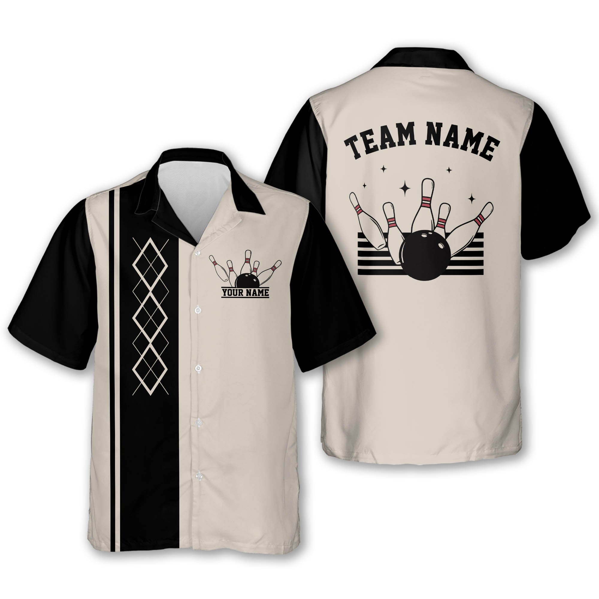 Custom Vintage Hawaiian Bowling Shirts Mens, Custom Vintage Bowling Team Shirts BE0064