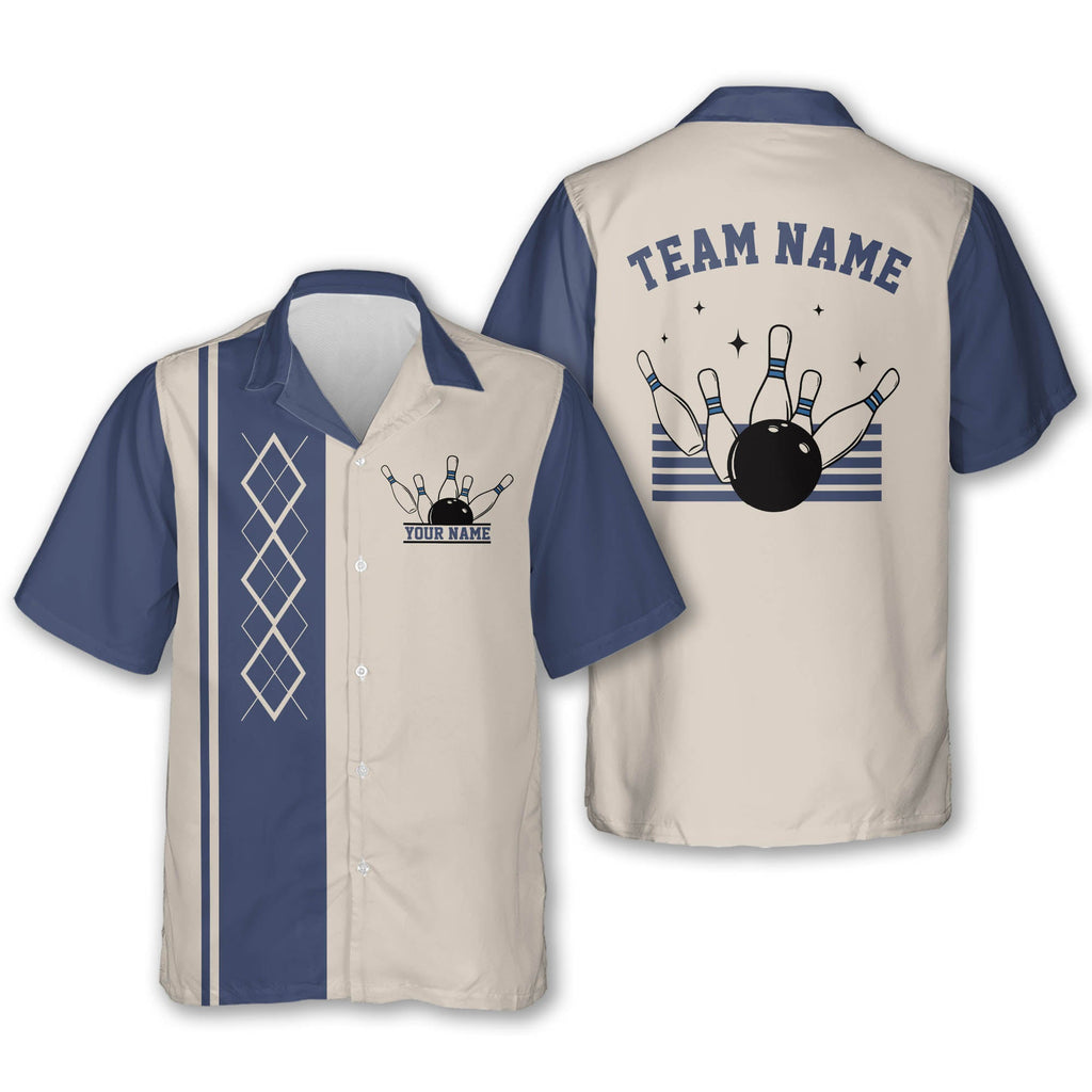 Custom Vintage Hawaiian Bowling Shirts Mens, Custom Vintage Bowling Team Shirts BE0064