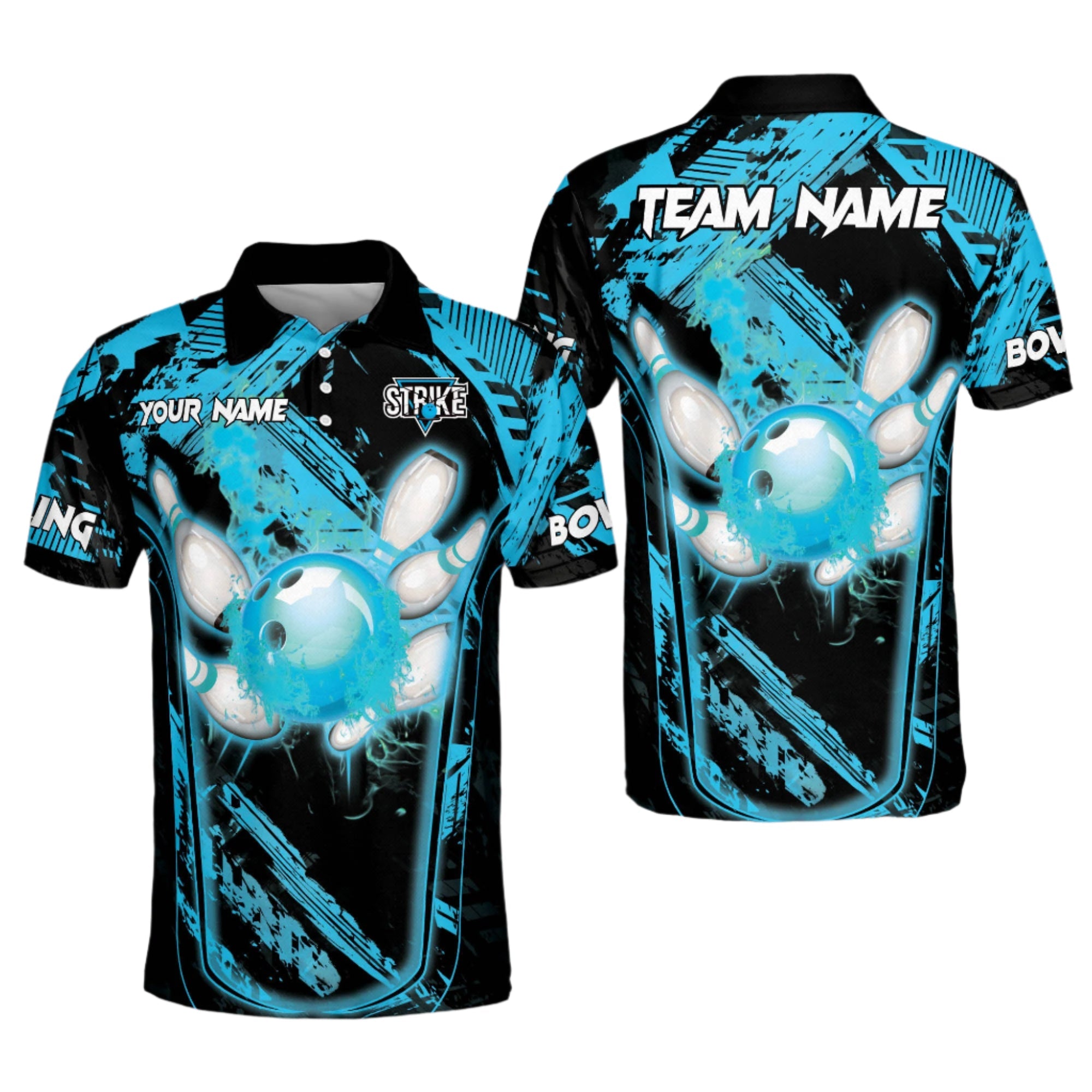 Custom Green Flame Bowling Jersey Shirt Team For Men, Custom Flame Bowling Team Shirt BO0035