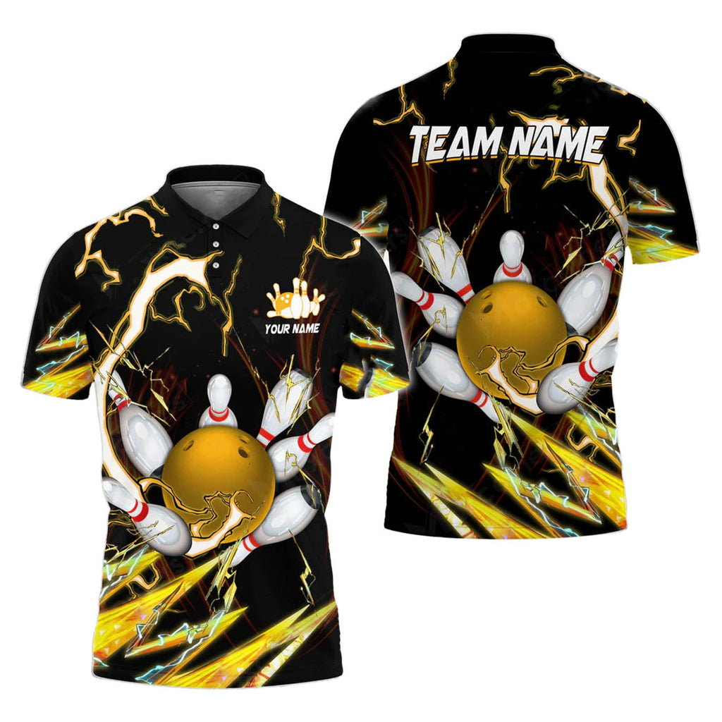 Custom Team Purple Bowling Polo Shirt For Men, Custom Bowling Shirt BO0096