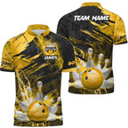 Custom Team Blue Bowling Jersey Shirt, Custom Thunder Bowling Team Shirt BO0364