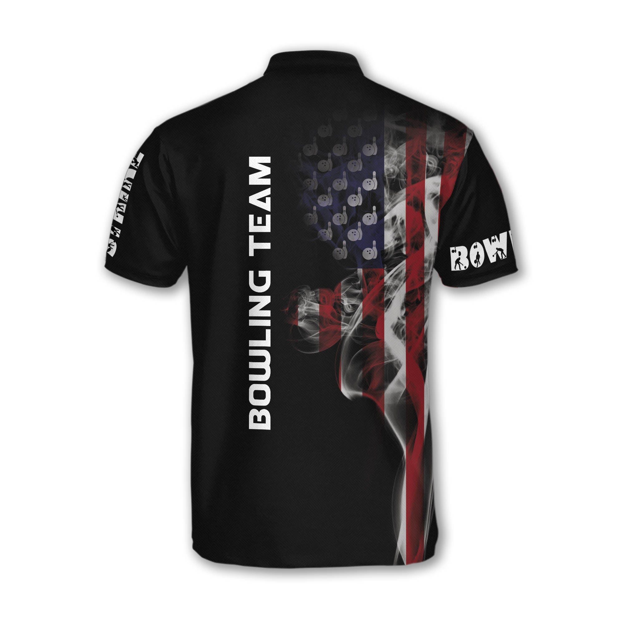 Custom American Flag Bowling Jersey Shirt For Men, Custom Patriotic Bowling Team Shirts BZ0048