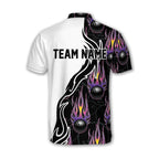 Custom Flame Ball Bowling Jersey Shirt For Men, Custom Flame Bowling Team Shirts BZ0130