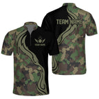 Custom Camo Bowling Jersey Shirt For Men, Custom Camouflage Bowling Team Shirts BZ0197