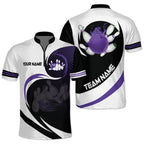 Custom Team Bowling Jersey Shirt For Men, Custom Flame Ball Team Bowling Shirt BO0236