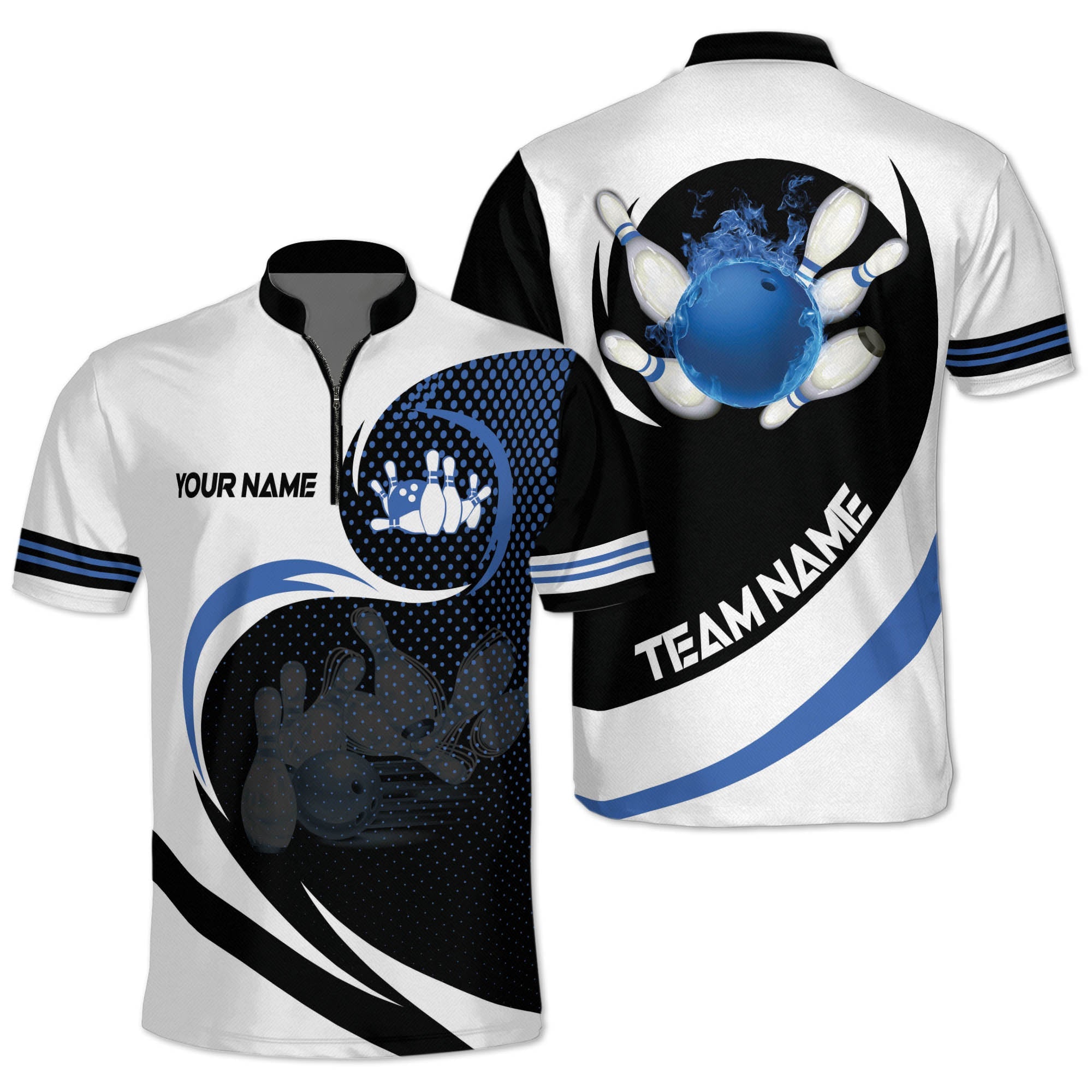 Custom Team Bowling Jersey Shirt For Men, Custom Flame Ball Team Bowling Shirt BO0236
