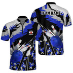 Custom Green Team  Bowling Jerseys Shirt For Men, Custom Camo Bowling Team Shirts BZ0168