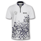 Custom Team White Bowling Jerseys Shirt For Men, Custom Bowling Shirt BO0190