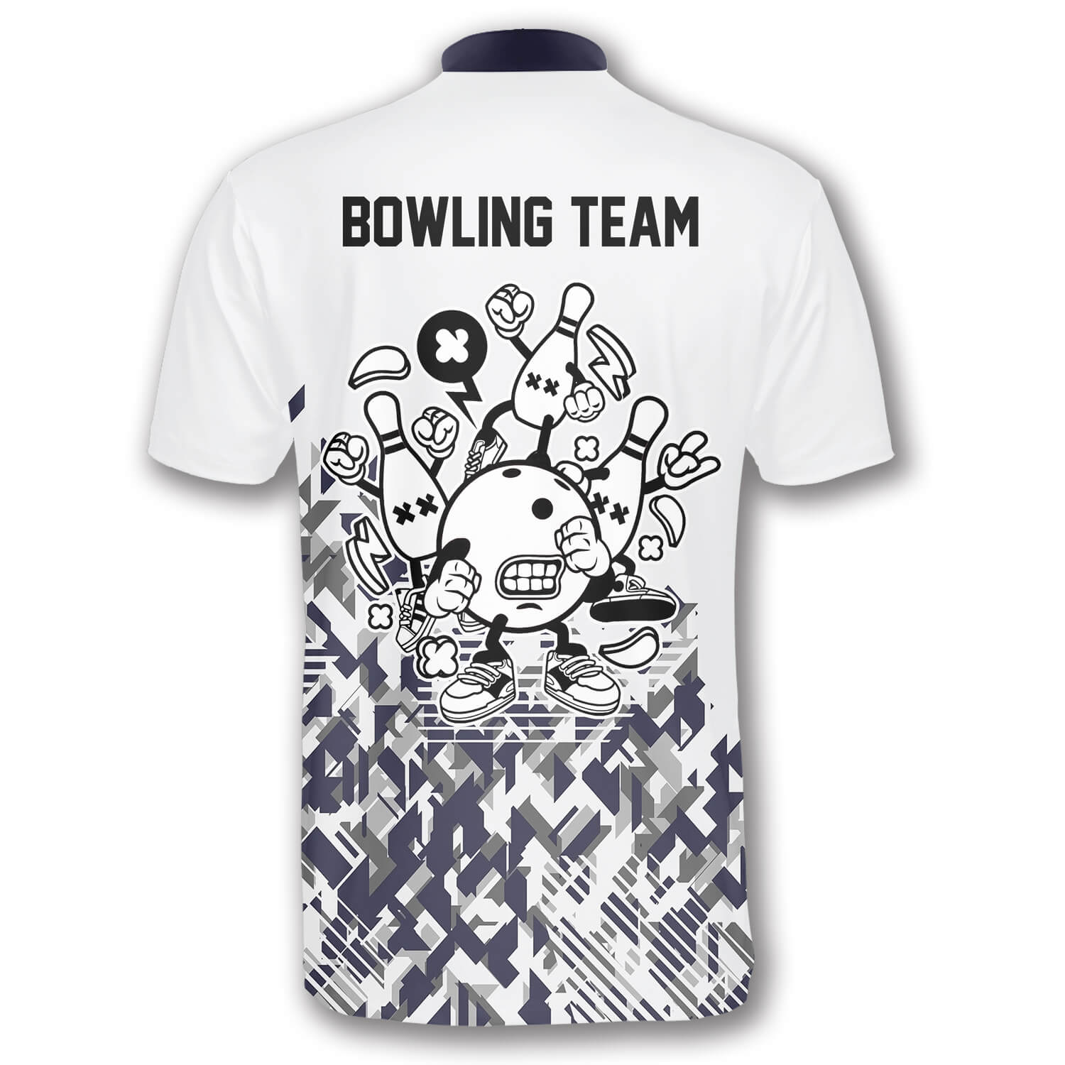 Custom Team White Bowling Jerseys Shirt For Men, Custom Bowling Shirt BO0190